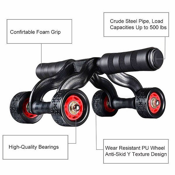 VKTECH Power Wheel Alat Fitnes Roller AD-2106A