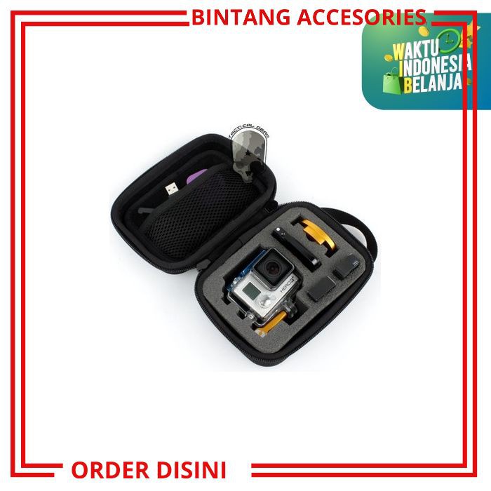 W185 TAS KAMERA TAS SMALL KECIL AKSESORIS GOPRO XIAOMI KOGAN TAS KECIL PERLENGKAPAN KAMERA