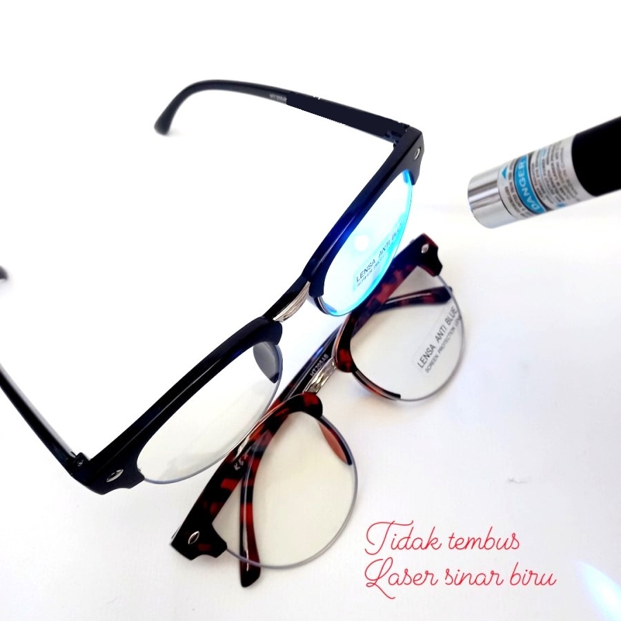 Kacamata Retro Oval Anti Blueray Anti Radiasi HP / Komputer 205HT