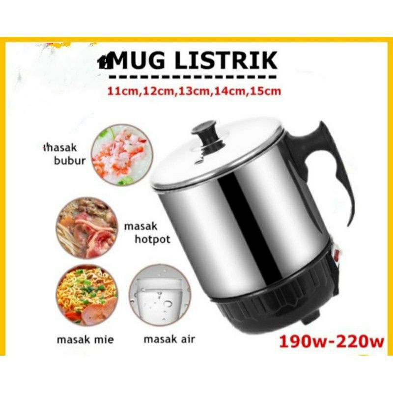 Teko Listrik , Electric Heating Cup , Mug Listrik Gelas Masak