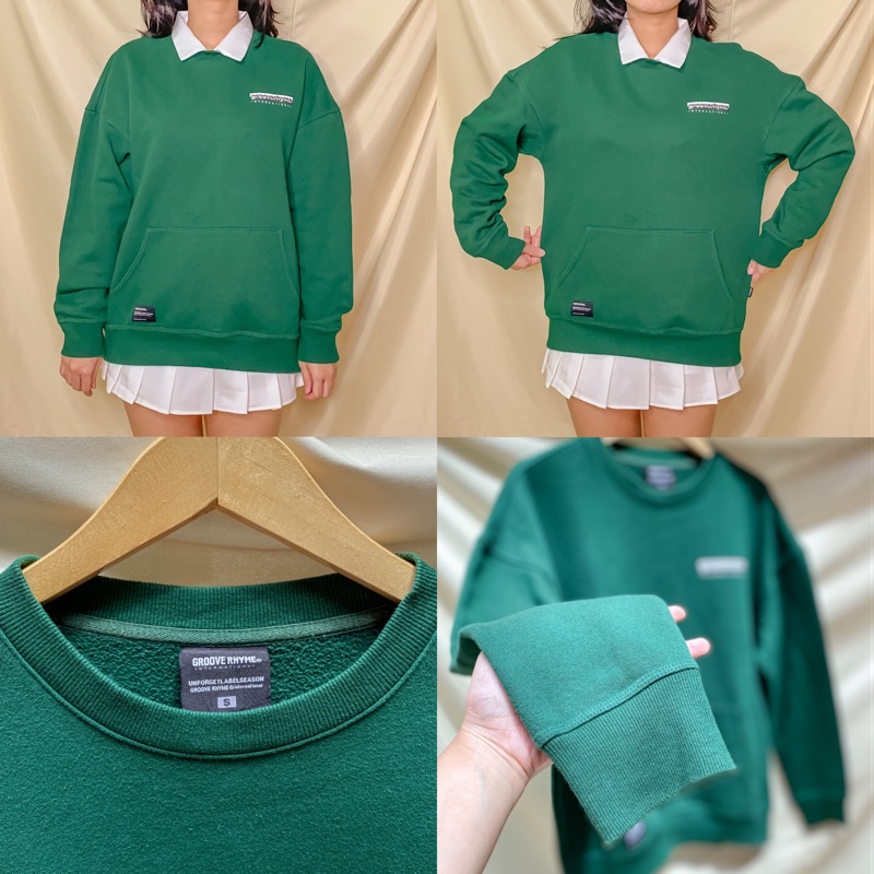 Thrift Crewneck, Crewneck Oversize, Sweater Oversize Thrift - Premium, Branded, Lengan Balon, Murah