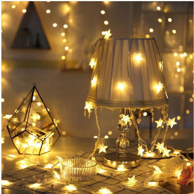 Lampu Natal LED Bola Kapas 20LED 3M Bintang Salju / Tumblr Hias Dekorasi Ruangan Pohon Kamar Tidur /  Cotton LED String Light Tumblr Dengan Untuk Pesta / Lampu Tidur Tumblr Tumbler Aesthetic