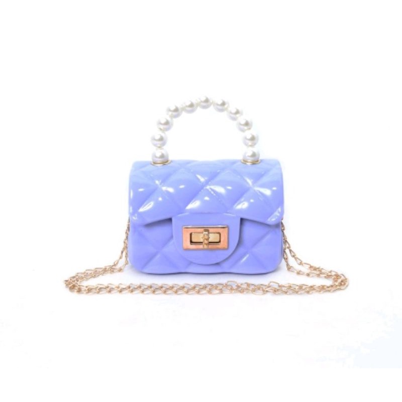 Tas jelly Selempang Wanita / Handbag /Jelly Bag Mutiara Mini / Bag Korean Fashion 9074-1