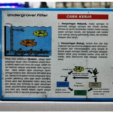 UGF TERMURAH UNDERGRAVEL FILTER 75 CM QUEEN FILTER BAWAH AQUARIUM