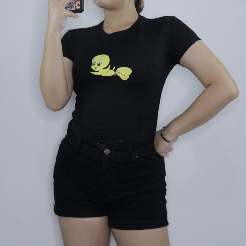 tweety crop top