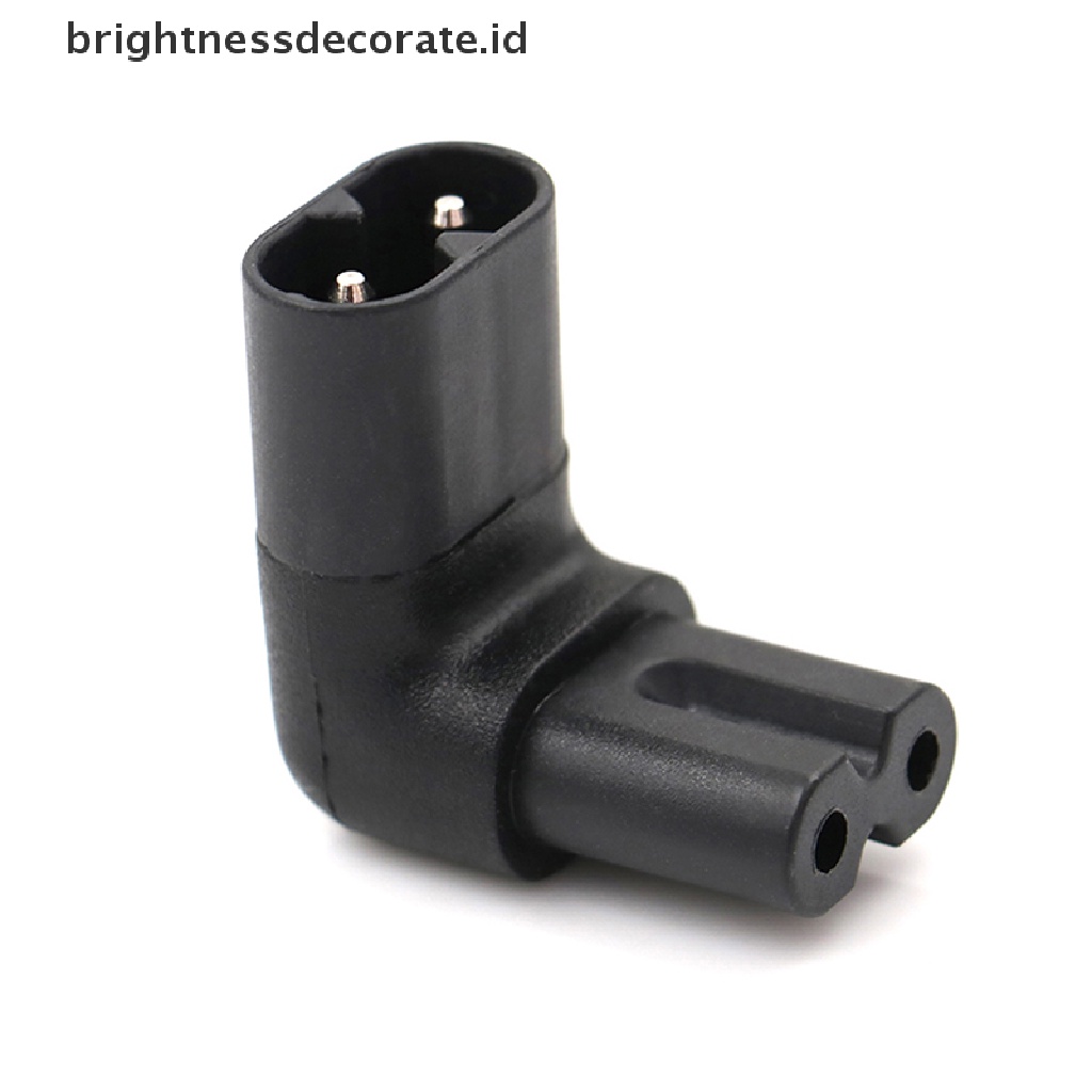 1pc Iec320 C7-C8 Adapter Power Sudut Kanan 90 Derajat Untuk Ac