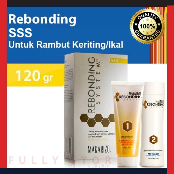 Promo Makarizo Rebonding System Super Gold - Pelurus Rambut Keriting/Ikal Elegan