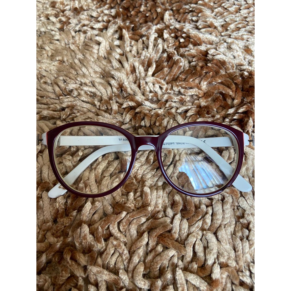 TOM FORD ORI Frame Kacamata. Kacamata Fashion. Warna Merah Putih.