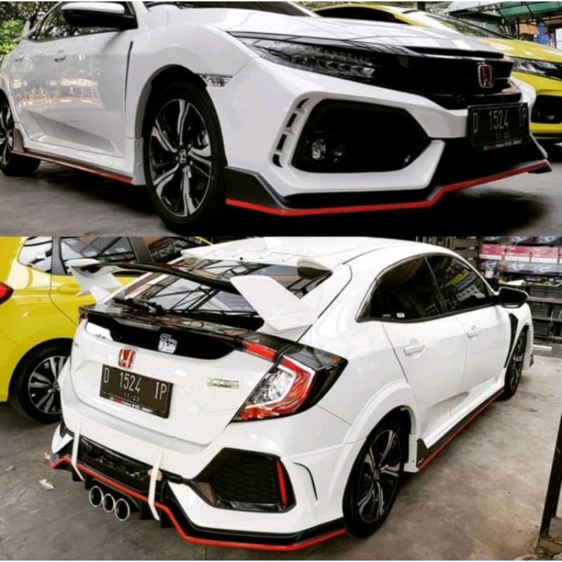 Bodykit + Spoiler civic hatchback