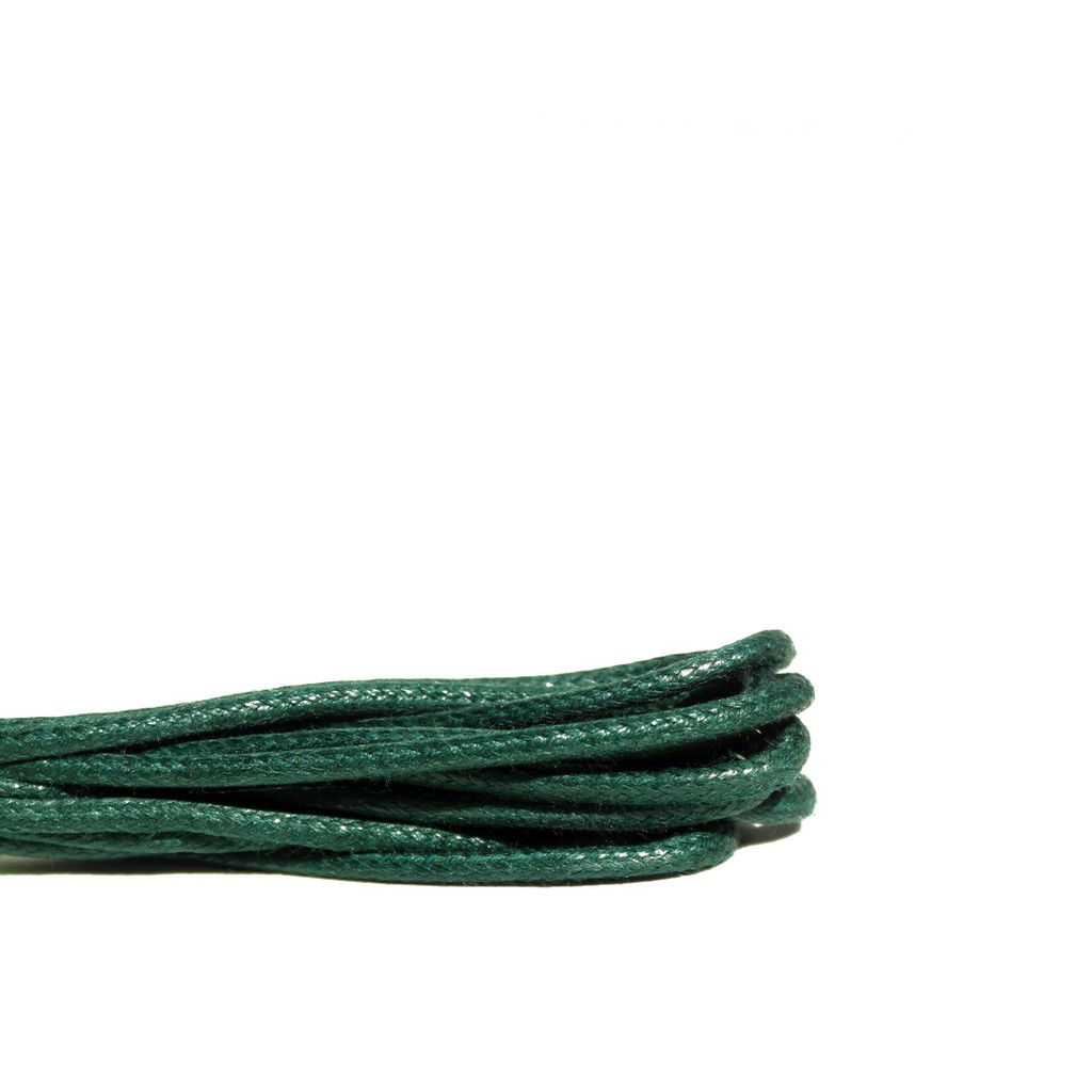 MR Shoelaces RD21 Dark Green (Hijau Tua) Tali Sepatu Lilin 2-3mm Bulat Round 50cm 60cm 70cm 80cm 90cm 100cm 120cm 150cm (Waxed Laces) - Premium Shoelace