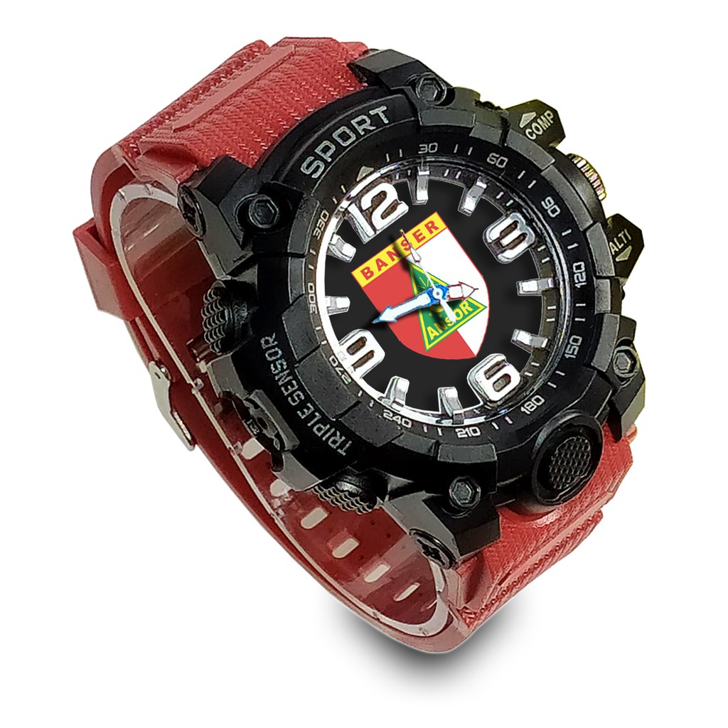 Jam Tangan Custom BANSER - ANSOR motif 1 Ruber- Water Resistant
