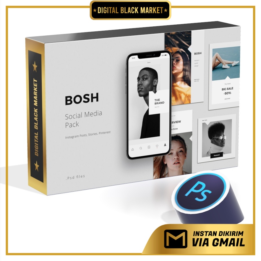 Bosh Social Media Pack - Adobe Photoshop