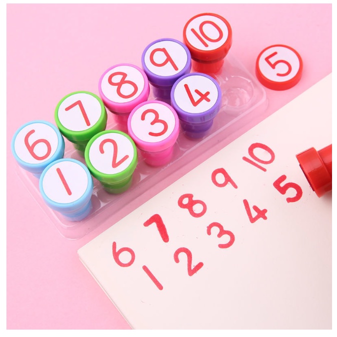 

Stamp angka 10 pcs, stempel angka, stempel utk edukasi anak murah meriah