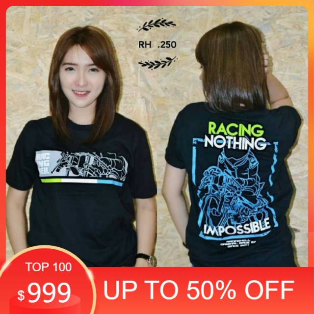 [COD] Baju Racing Hell Original Motif Keren/Racing Hell Hitam