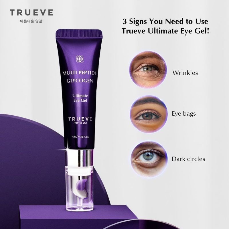 TRUEVE Multi Peptide &amp; Glycogen Ultimate Eye gel Serum Mata 10gr