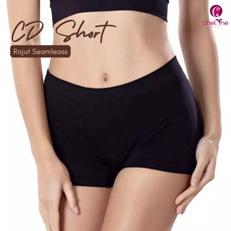 CD Short Chelyne Wanita W004 Bahan Rajut Seamless