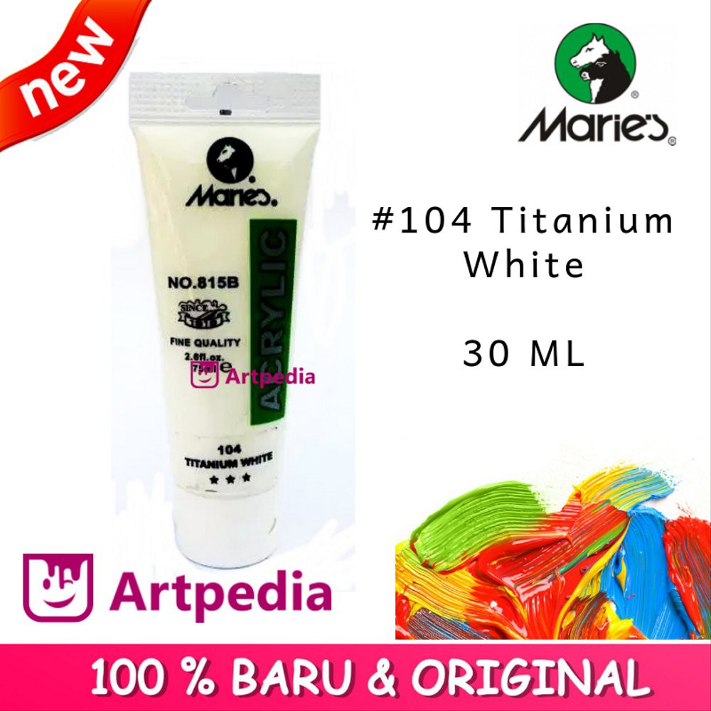 

Unik Maries - Titanium White - Maries Acrylic Paint 30ML - Cat Akrilik Maries 30ML terbaik