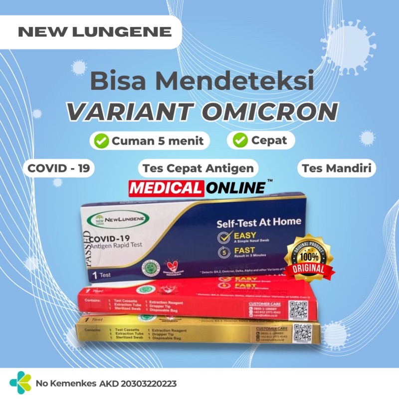 NEW LUNGENE IND ANTIGEN SWAB (ECERAN) DETEKSI OMICRON NEWLUNGENE CLUNGENE MEDICAL ONLINE MEDICALONLINE