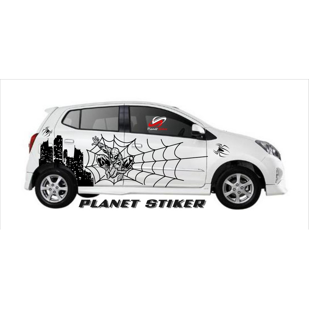 CUTTING STICKER STIKER MOBIL JAZZ MOTIF SPIDERMAN FULL BODY SEPASANG AGYA AYLA ISTIMEWA FREE ONGKIR Shopee Indonesia