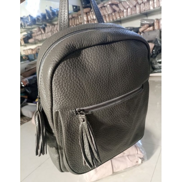 Tas kulit wanita / tas ransel kulit model rumbay