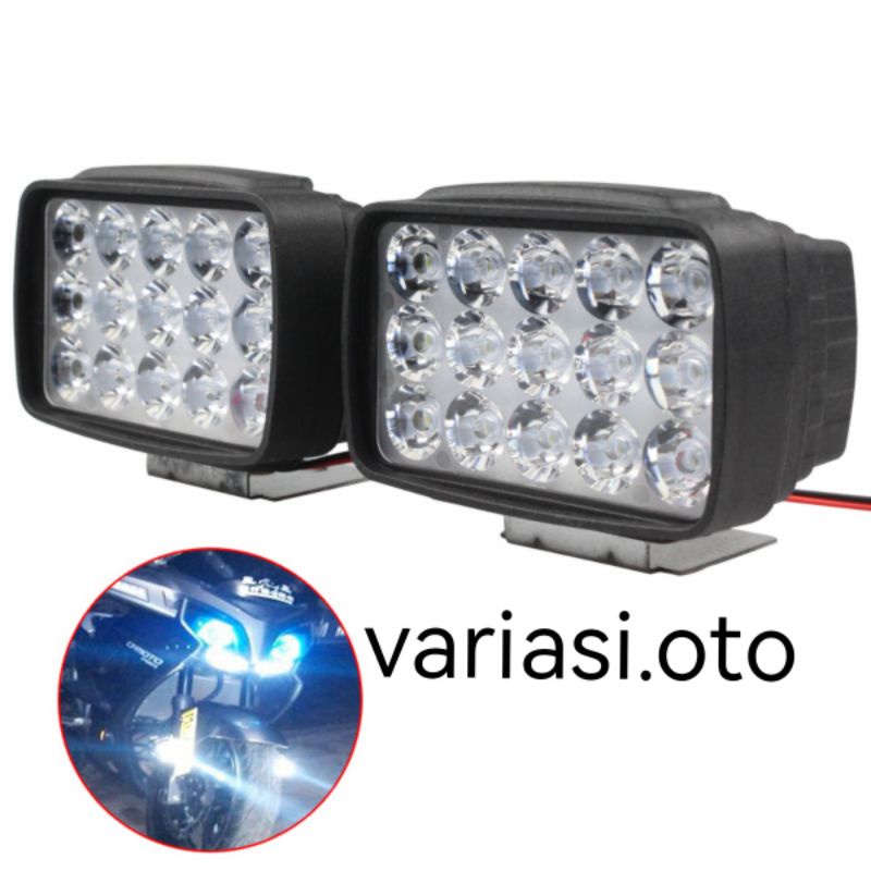 Lampu Tembak Sorot LED Motor 12 VOLT Work Light Cree 15 Mata /15 LED