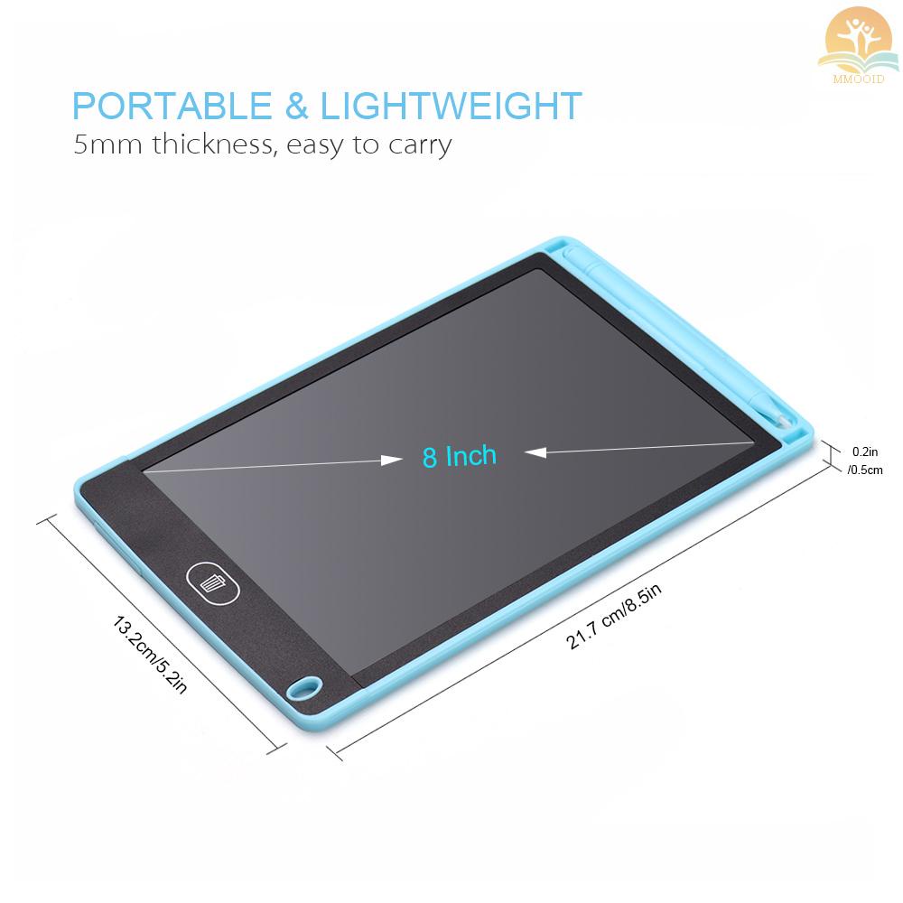 (MMOI) Tablet Gambar / Tulis LCD 8 &quot;Ultra Tipis Portable Dengan Pen Stylus Untuk Anak / Dewasa