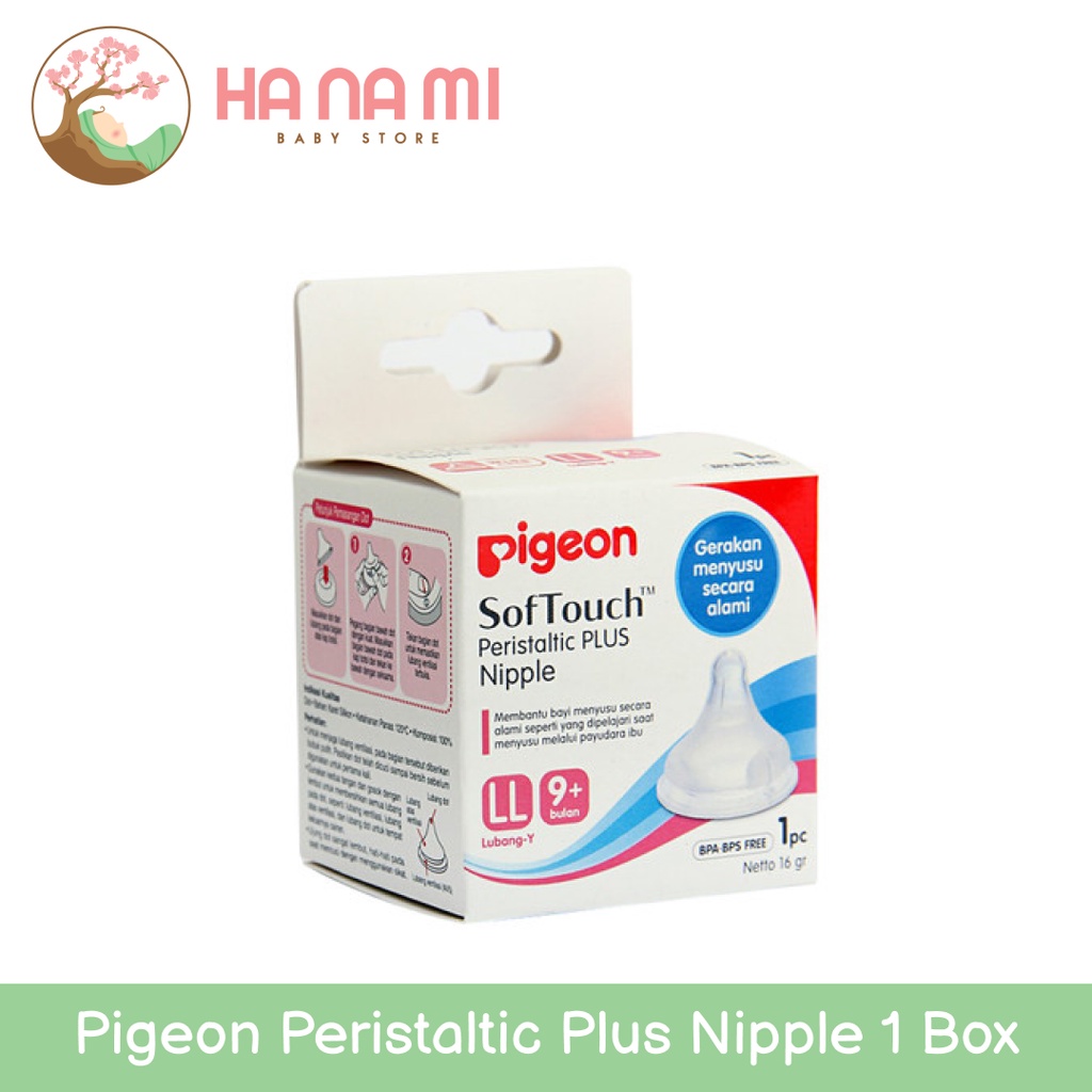 Pigeon Peristaltic Plus Nipple 1 Box - Dot Pigeon SS/S/M/L/LL/LLL