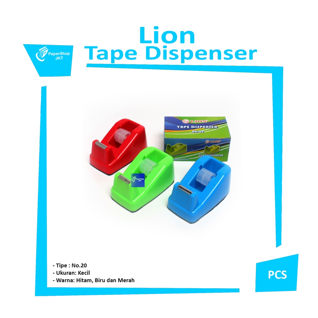 Jual LION Tape Dispenser No20 Tempat Isolasi kecil PCS Shopee Indonesia