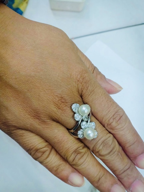 Cincin mutiara , yaxiya , xuping , cincin wanita