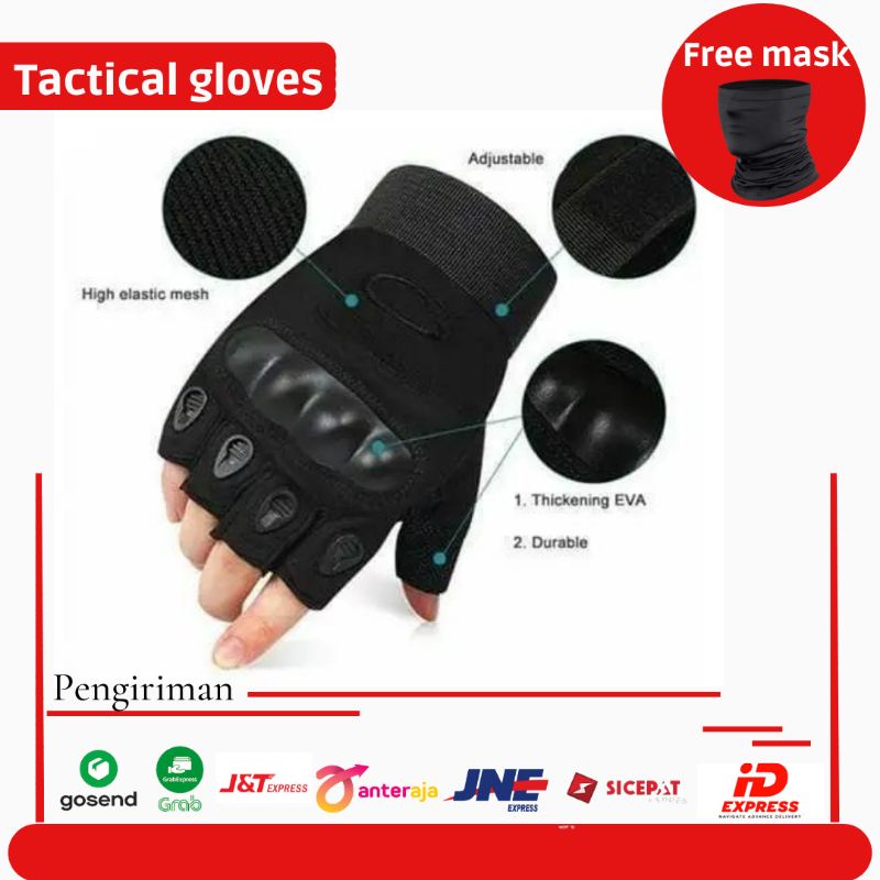 Sarung Tangan Sepeda Motor Military Tactical Half Glove n Full finger Army Outdoor