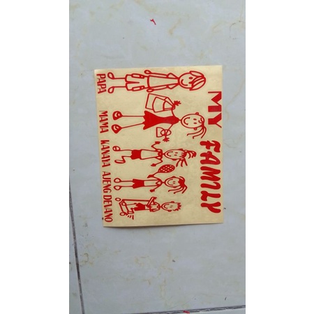 

stiker happy family ukuran 13*18