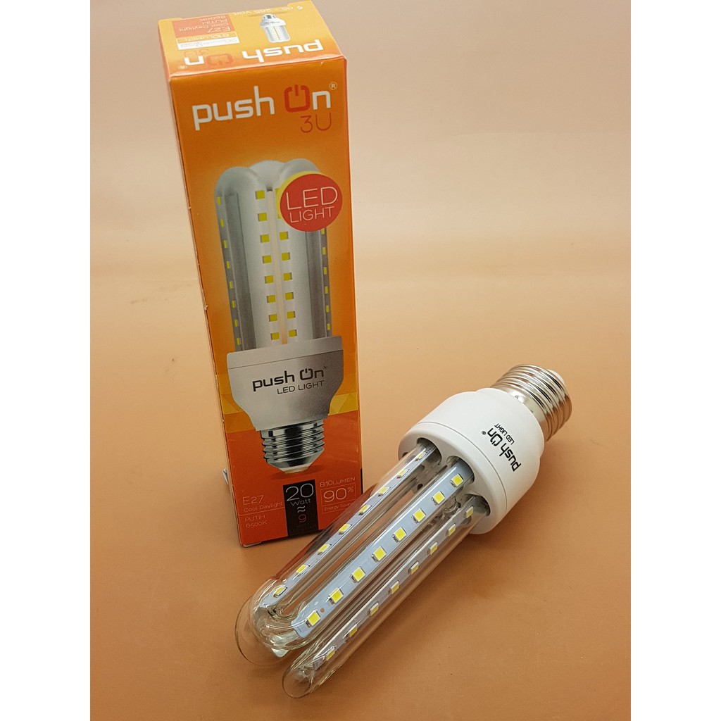 Lampu LED PushOn 3U 9 watt 48 led SMD 810 lumen Cahaya PUTIH