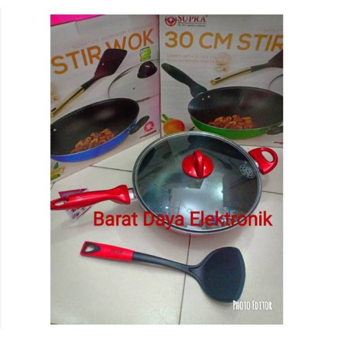SUPRA Rosemary Stirwok 30cm+LID / Wajan Teflon Supra 30cm+Tutup
