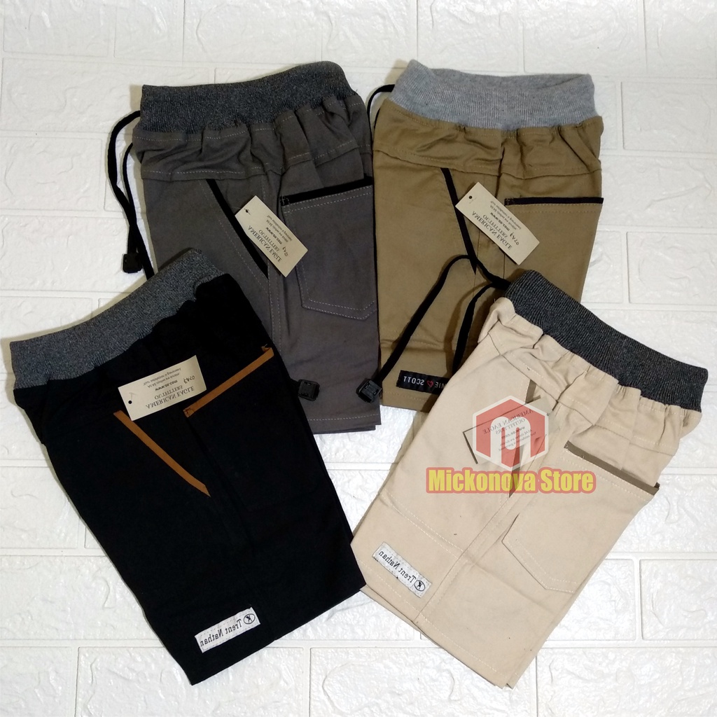 Celana Pendek Cino Chino Chinos Anak Laki Laki Cowok Cowo Pendek Tanggung Motif 2 4 6 8 10 12 Tahun