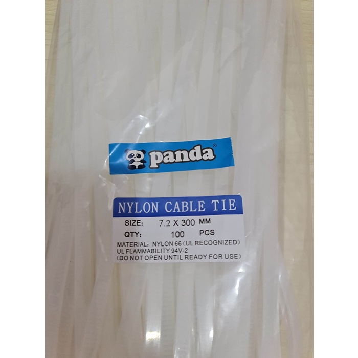 

Kabel Ties Bisa Buka PANDA 30cm lebar 7.2mm PUTIH -Reusable Cable Ties Big Sale