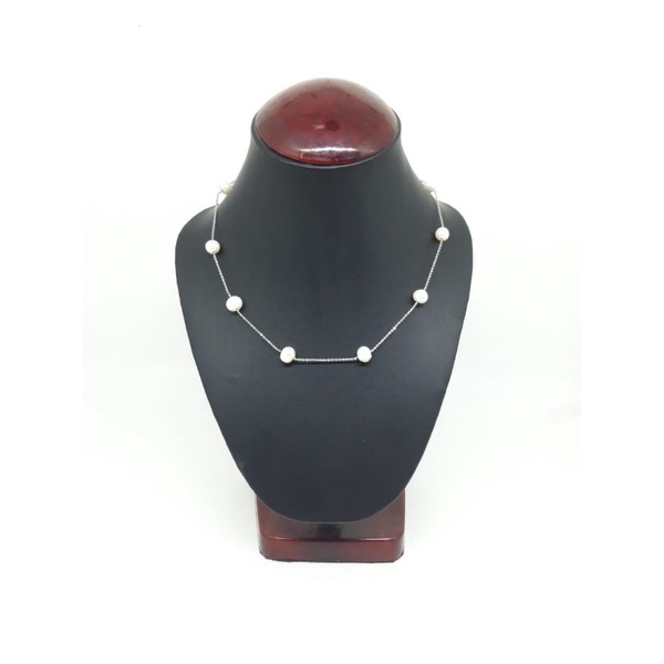 BERSERTIFIKAT KALUNG PERAK BABY PEARL ASLI MUTIARA KECIL AIR TAWAR LOMBOK