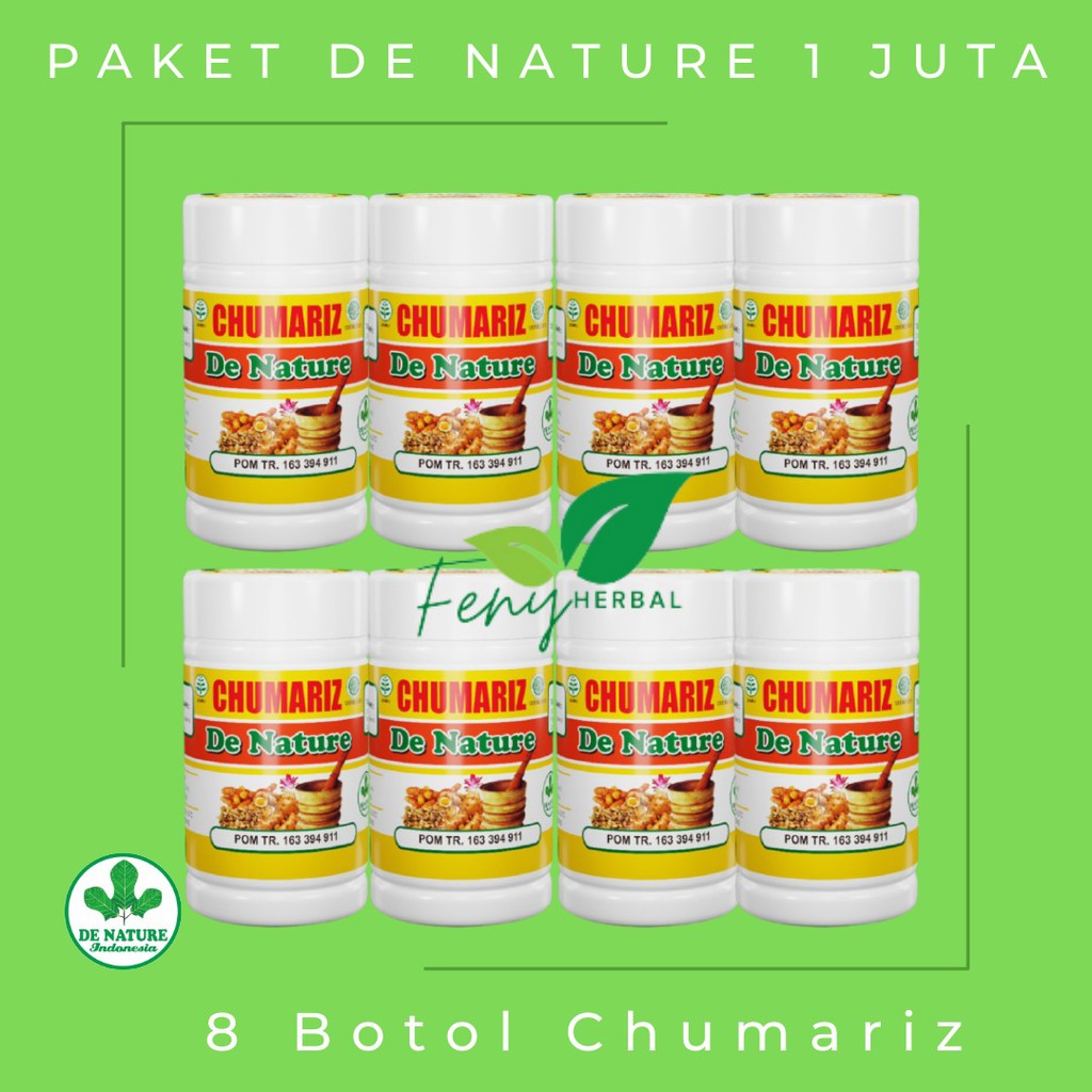 Paket Reseller | Paket Usaha Obat Herbal | Paket De Nature 1 Juta| 8 Botol Chumariz Cumaris Original