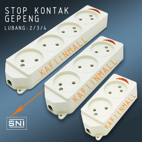 STOP KONTAK GEPENG 2/3/4 LUBANG / TERMINAL KUNINGAN / COLOKAN LISTRIK