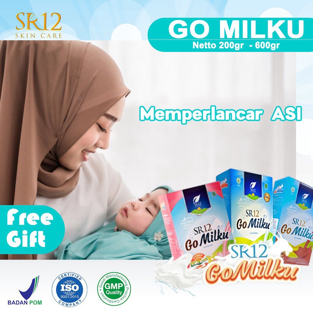 

Go milku Sr12 Melancarkan asi Susu kambing etawa Asi booster Susu premium Bpom