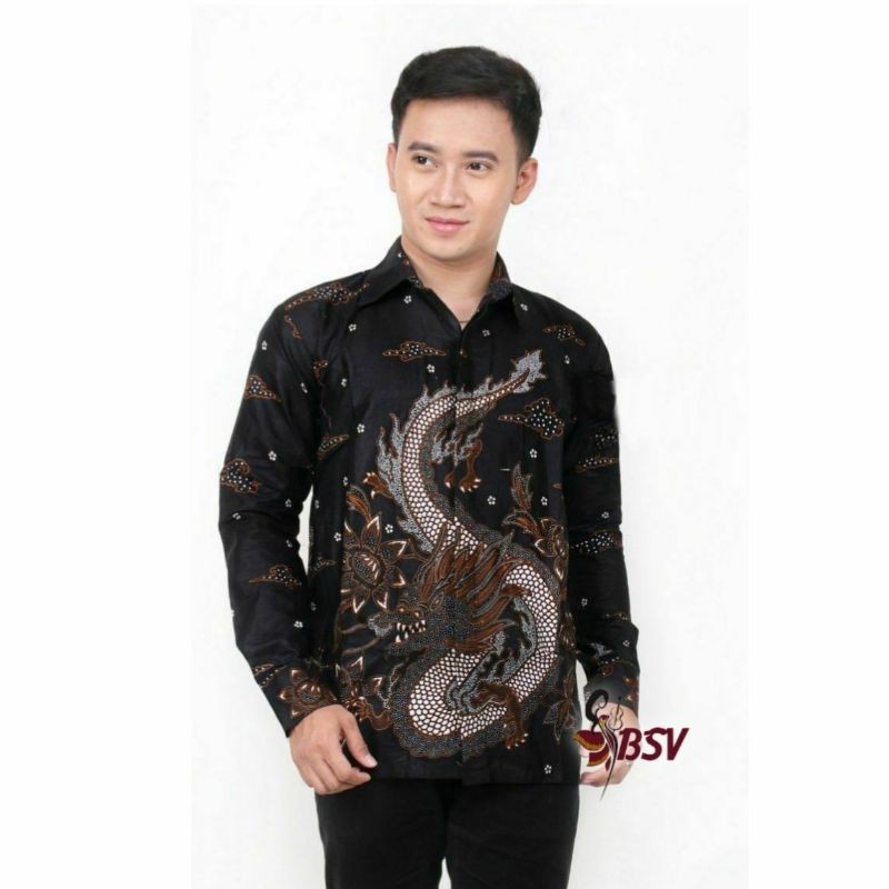 KEMEJA BATIK LENGAN PANJANG UKURAN M L XL XXL