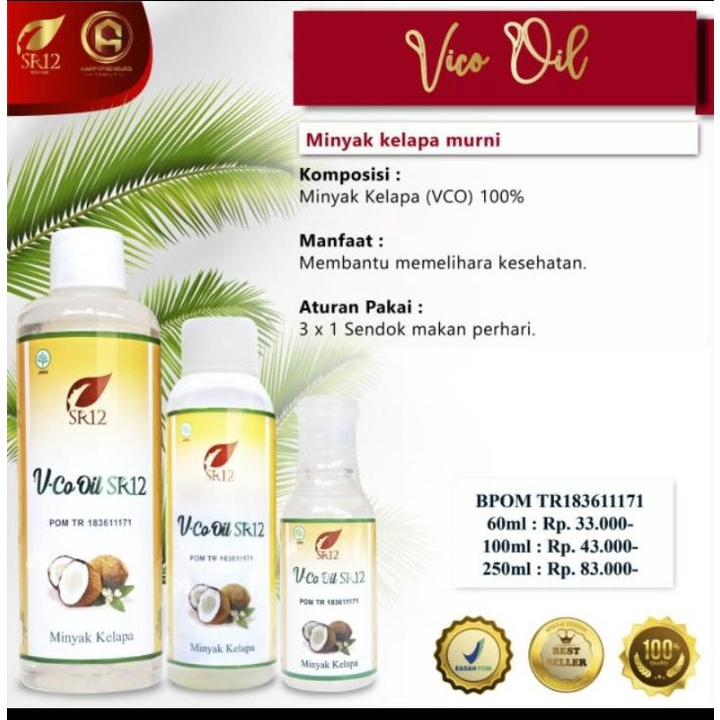 IMUN BOOSTER/MINYAK KELAPA MURNI VCO SR12/ ANTI VIRUS/VITAMIN IBU HAMIL MENYUSUI/PERAWATAN CANTIK