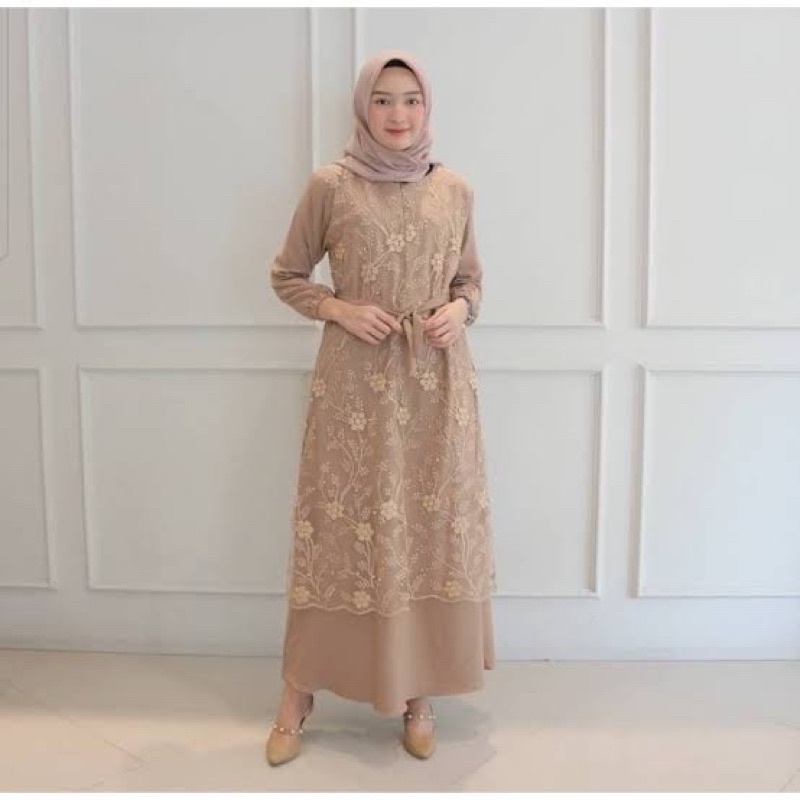 (MGA) GAMIS SWAN TILLE DAILY BUSUI DRESS MOSCREPE PREMIUM