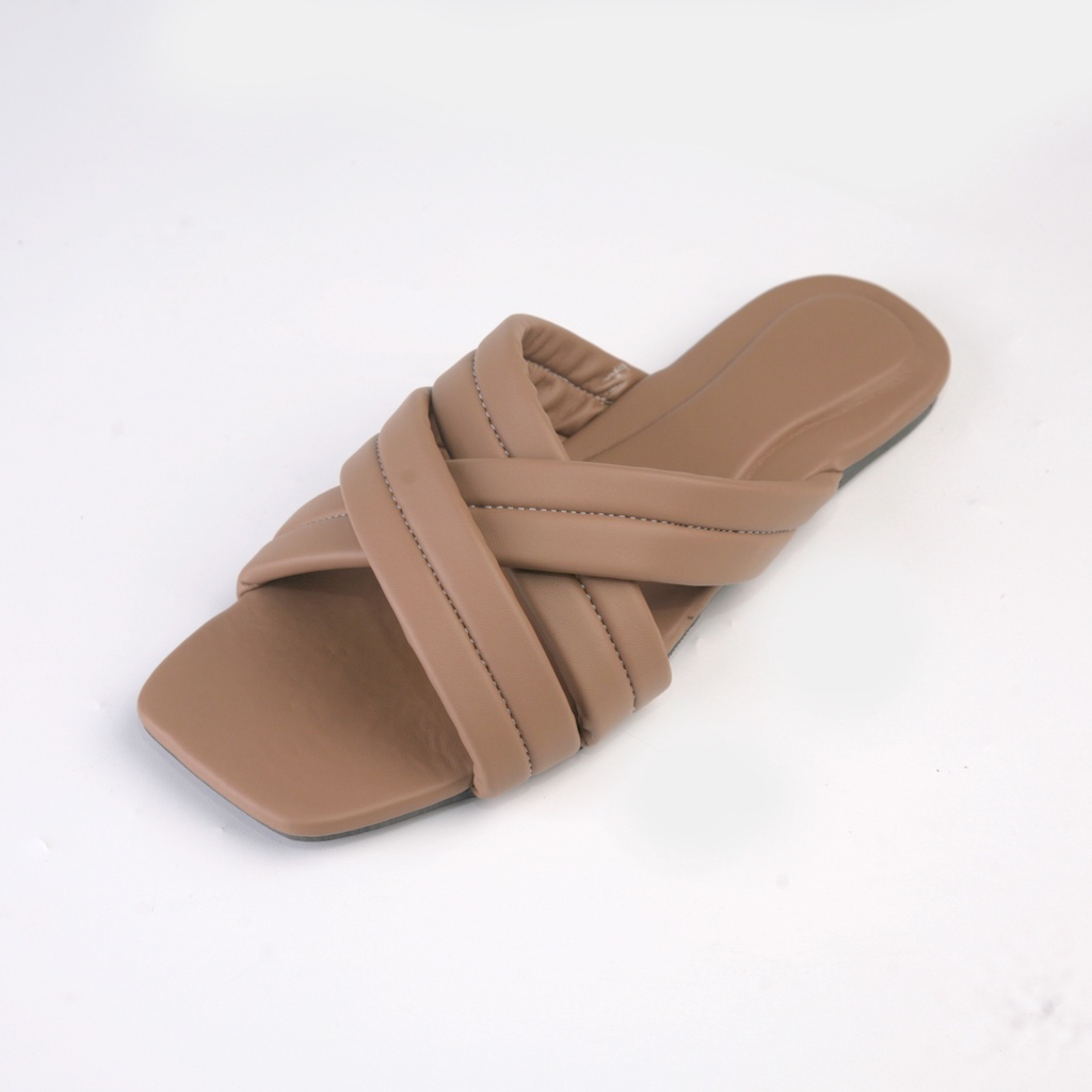 Lexy JISOO Sandal Wanita Flat Teplek