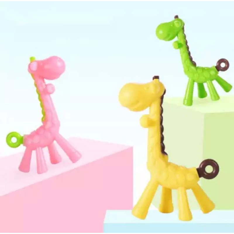 Teether Giraffe Jerapah Pisang mainan gigitan anak