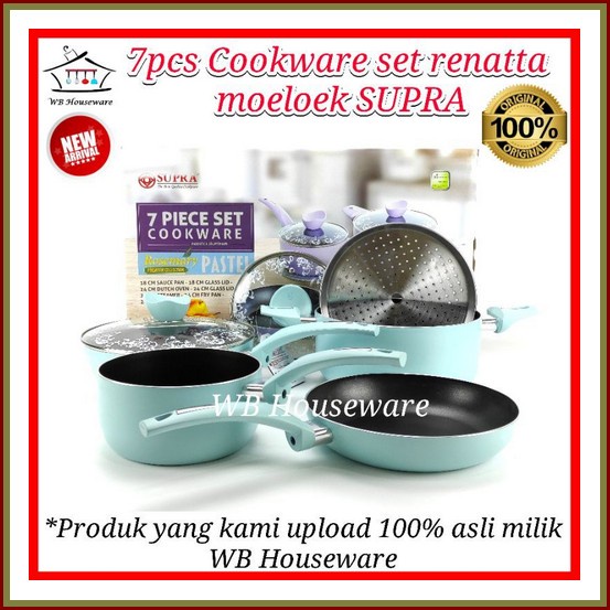 Super Pan Panci Keramik Bolde Set 3+1 Pcs Set Beige Panci Kramik Anti  New Panci Set Teflon Anti Len