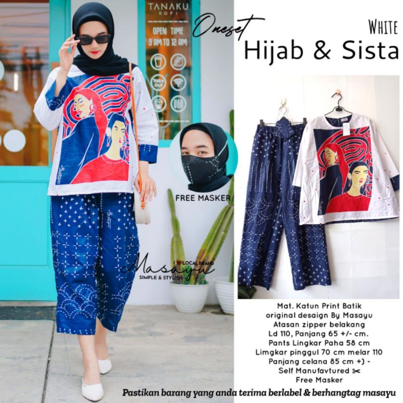 Setelan Celana Kekinian Hijab Sista // Oneset Modis // Baju Hangout