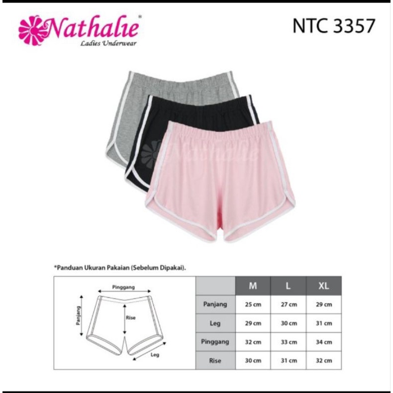 Celana hot pants Nathalie ntc 3357 celana pendek baggy short pants