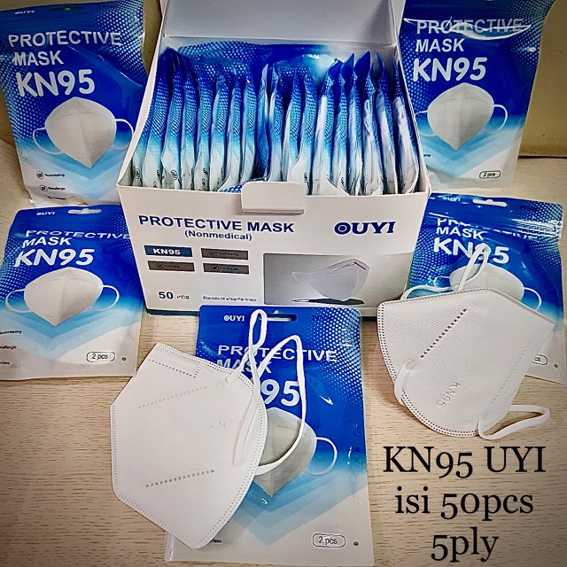 MASKER KN95 UYI 5ply isi 50pcs SRERIL PACKING