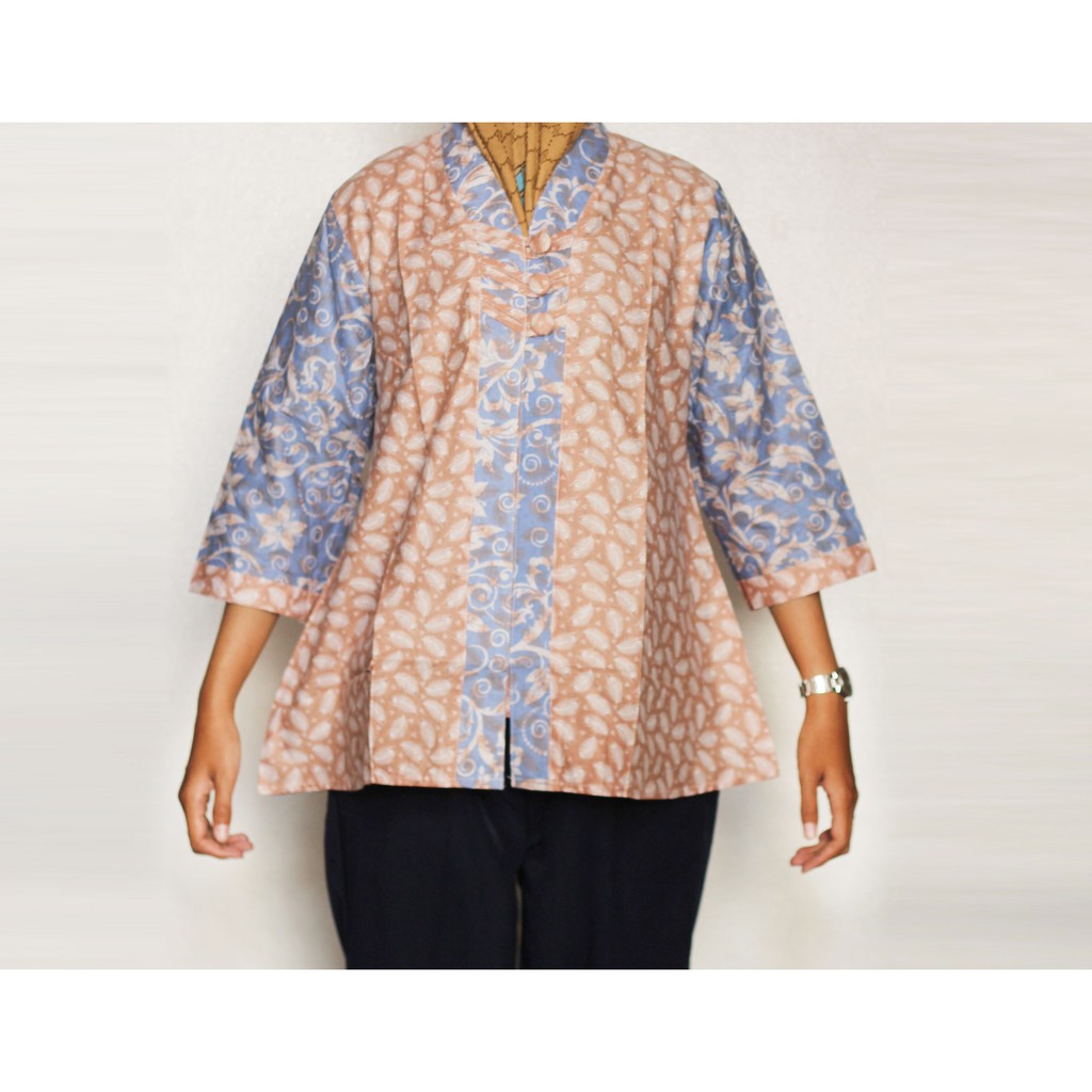 Blouse Batik Wanita I Blus Batik I Blus Kerja Wanita Batik Alisa- SIZE L