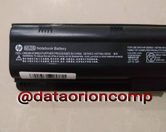 Baterai Battery hp compaq cq42 cq43 Pavilion DM4 DV6 G4 G42 G62 G72 MU06